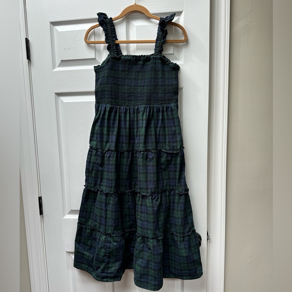 J. Crew Blackwatch Tartan Tiered Nap Dress